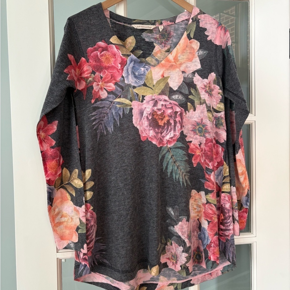 Soft Surroundings Floral Long Sleeve XS